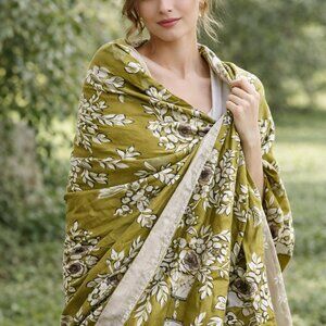 Velveteen and Linen throw